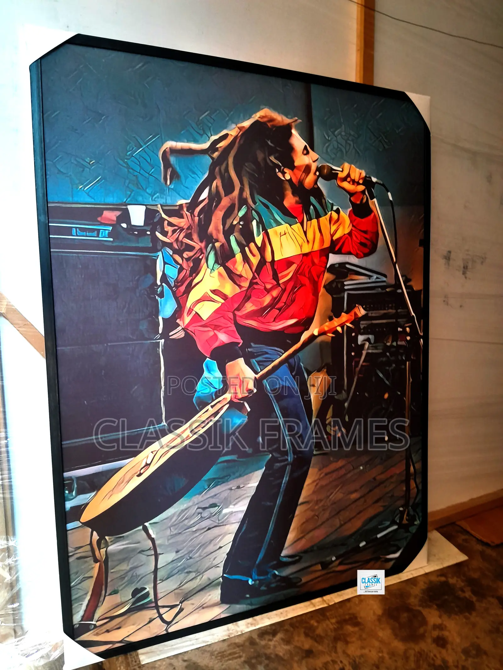 Hd Framed Bob Marley Digi Painting Wallart
