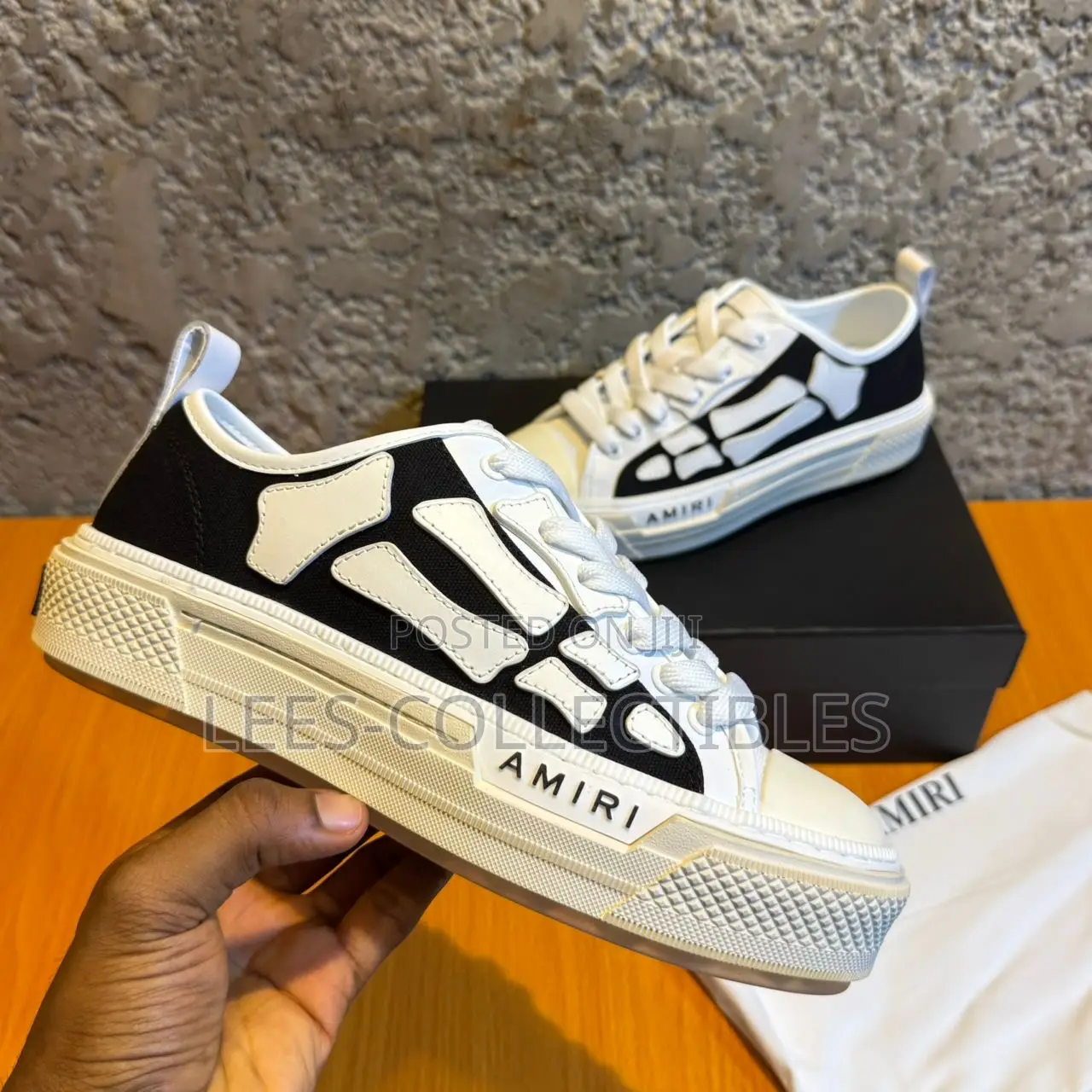 Best Quality Amiri Pacific Bone Low Top Sneakers