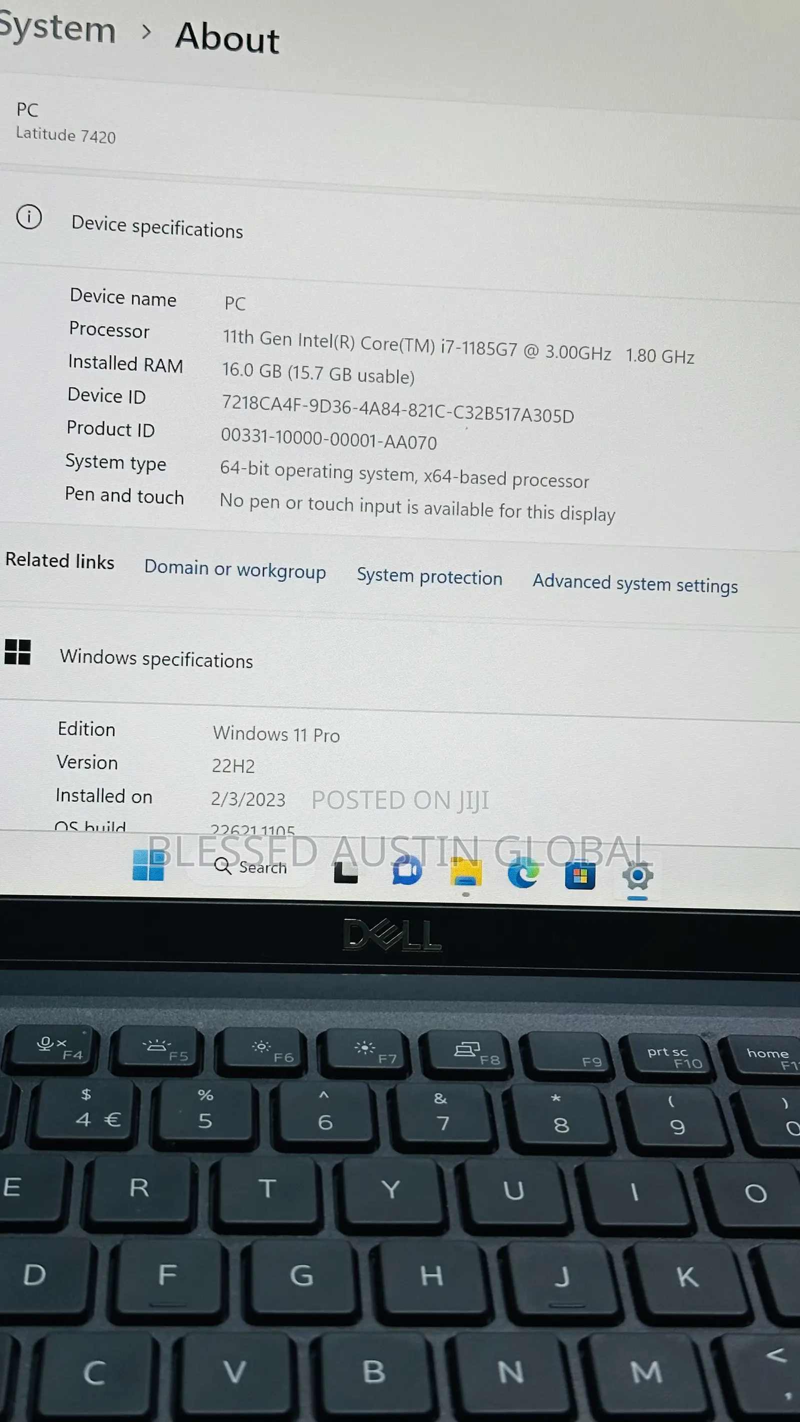 Laptop Dell Latitude 7420 16GB Intel Core i7 SSD 256GB