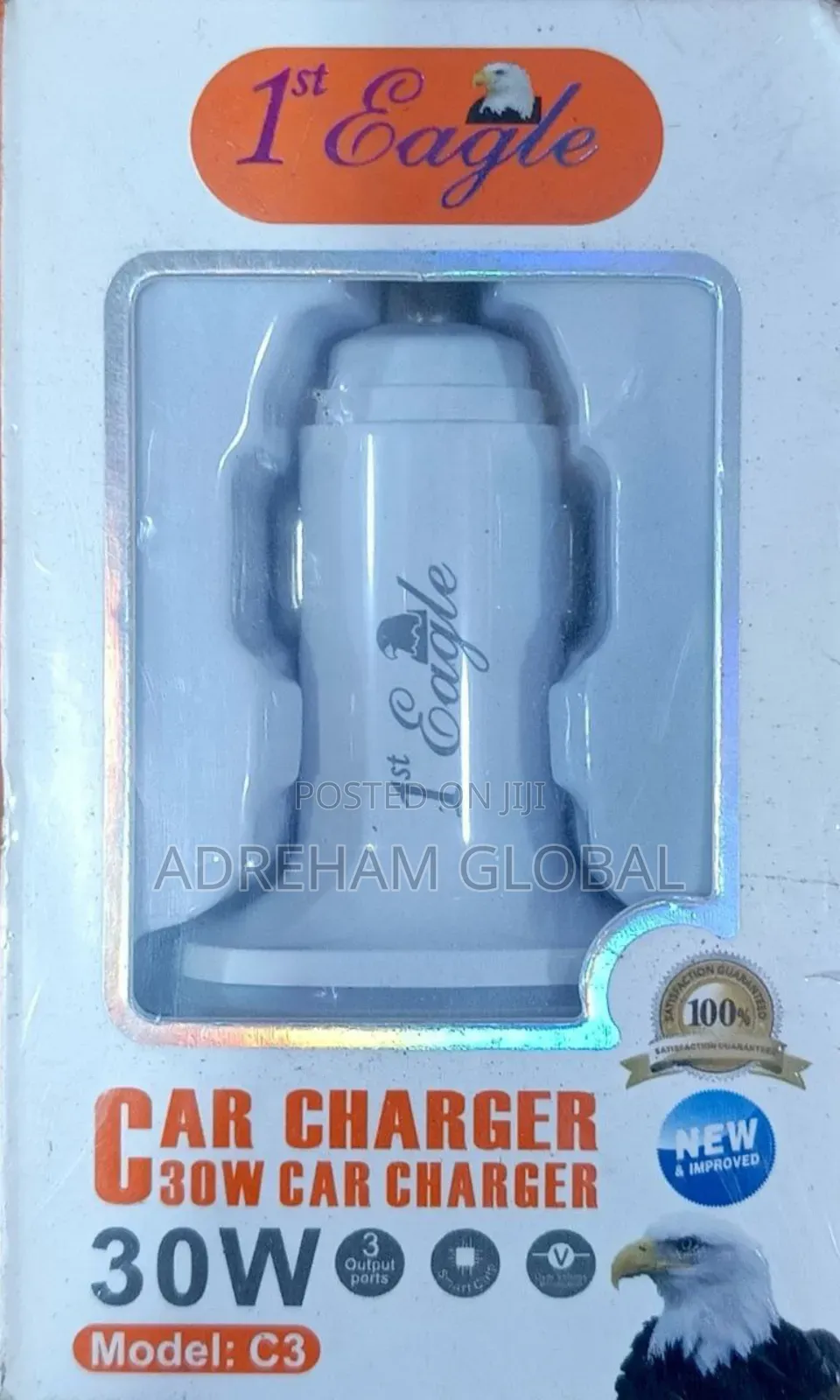 1st Eagle Car Phone Charger With Type C Port