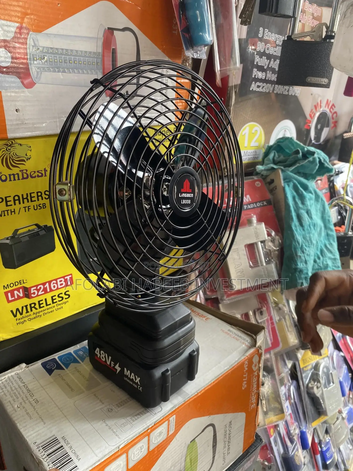 Lithium Electric Fan 48 Volt (Max Lithium-Ion)