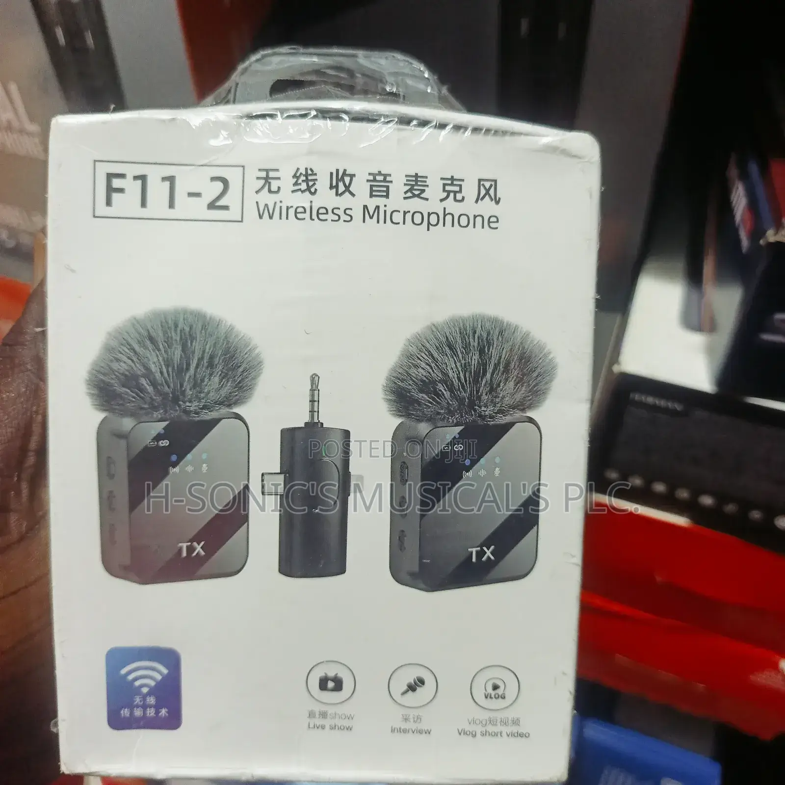 Original 3in1 F11-2 Lapel Phone Microphone.