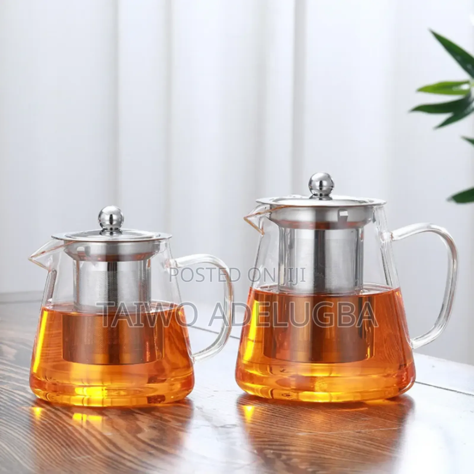 Borosilicate Glass Teapot Kettle With 4 Cups and Filter