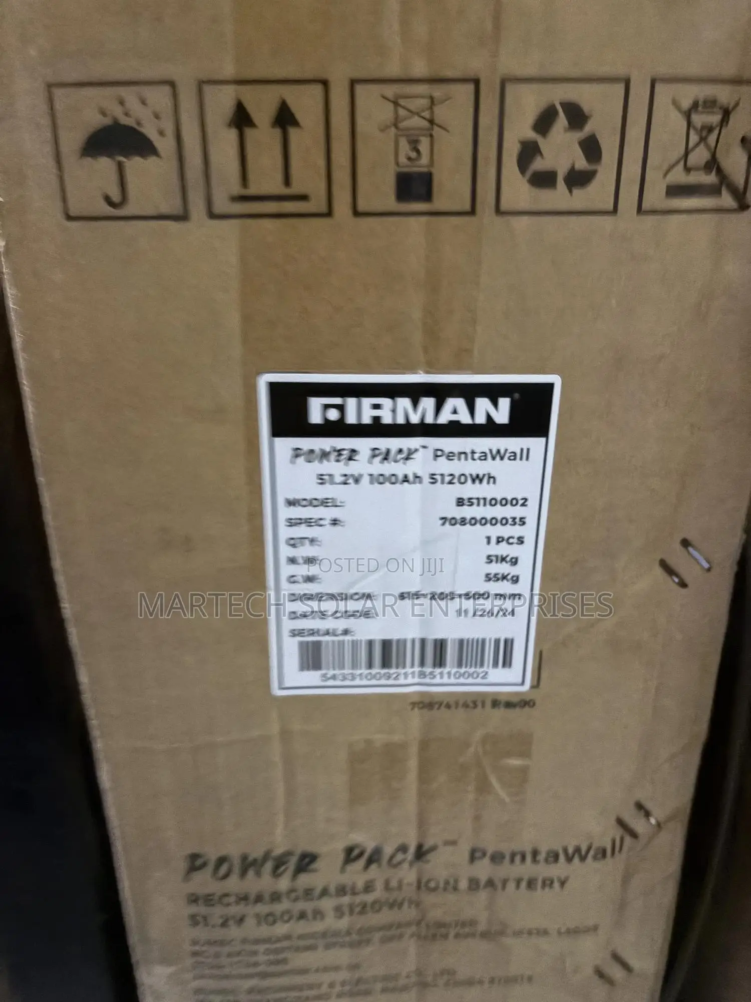 Sumec Firman 5kwh/51.2v Lithium Ion Solar Battery