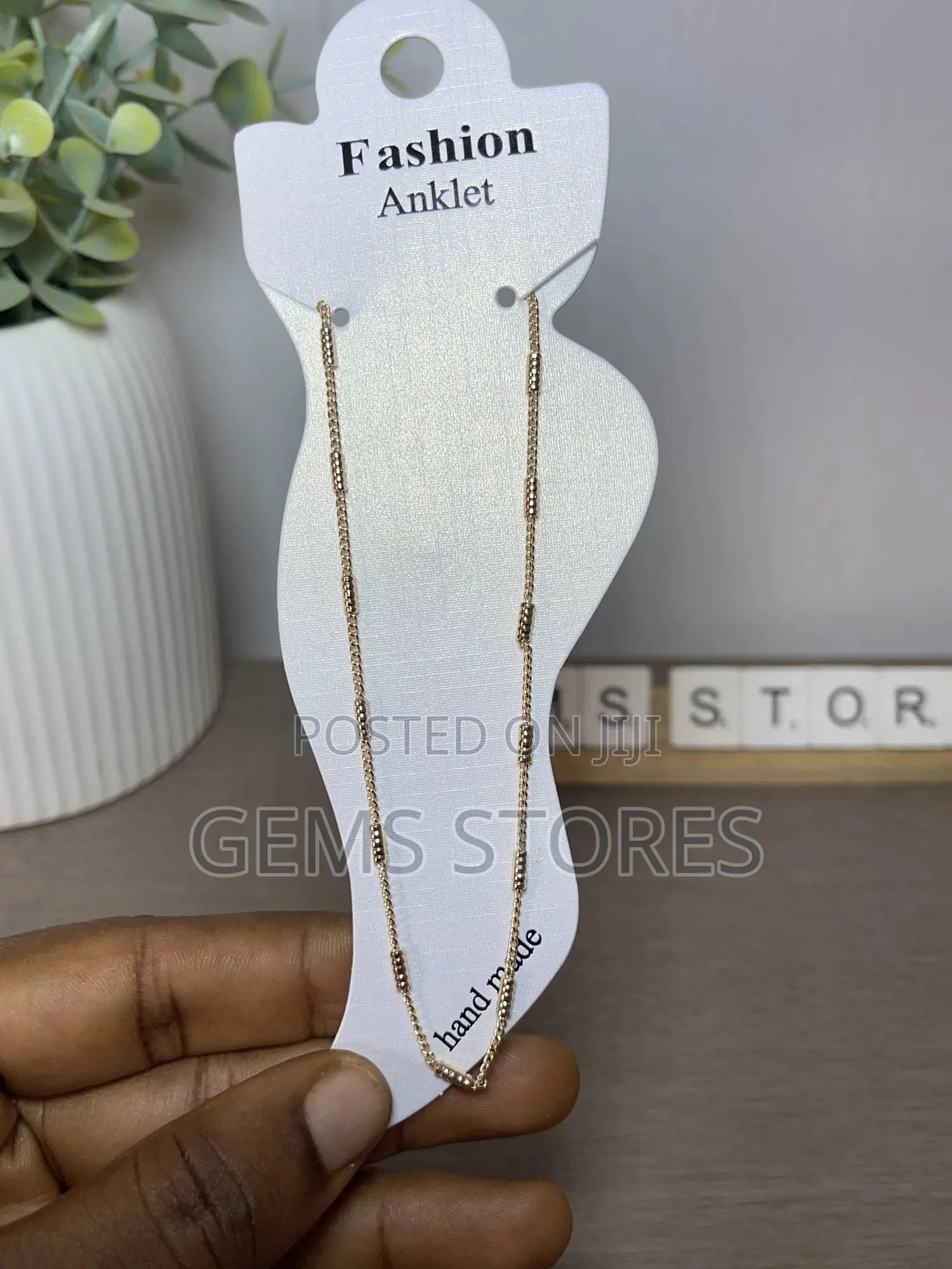 Sweet Cherry Charm Fashion Anklet – Gold-Tone Statement Jewelry