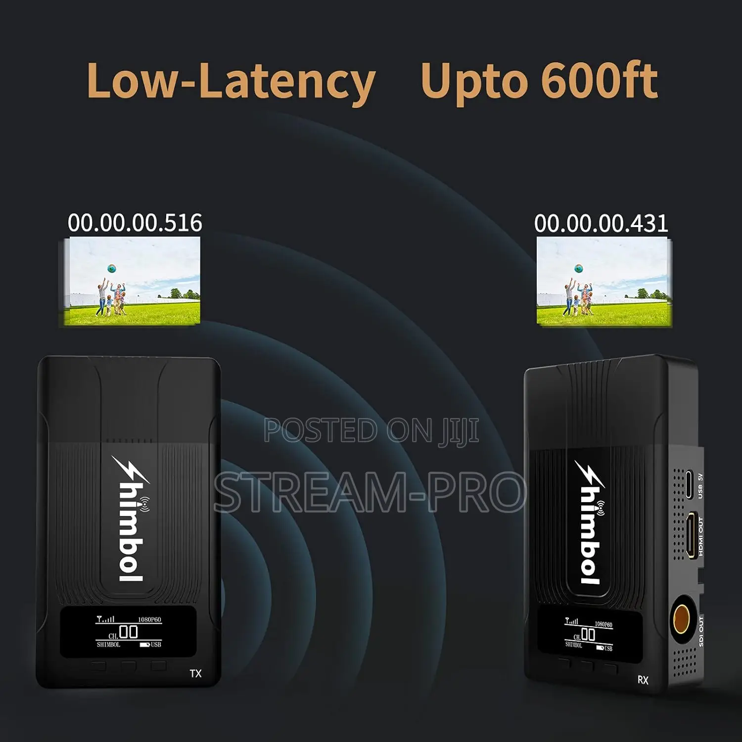 Shimbol Zo600s Sdi Hdmi Wireless Video Transmission System (Black)