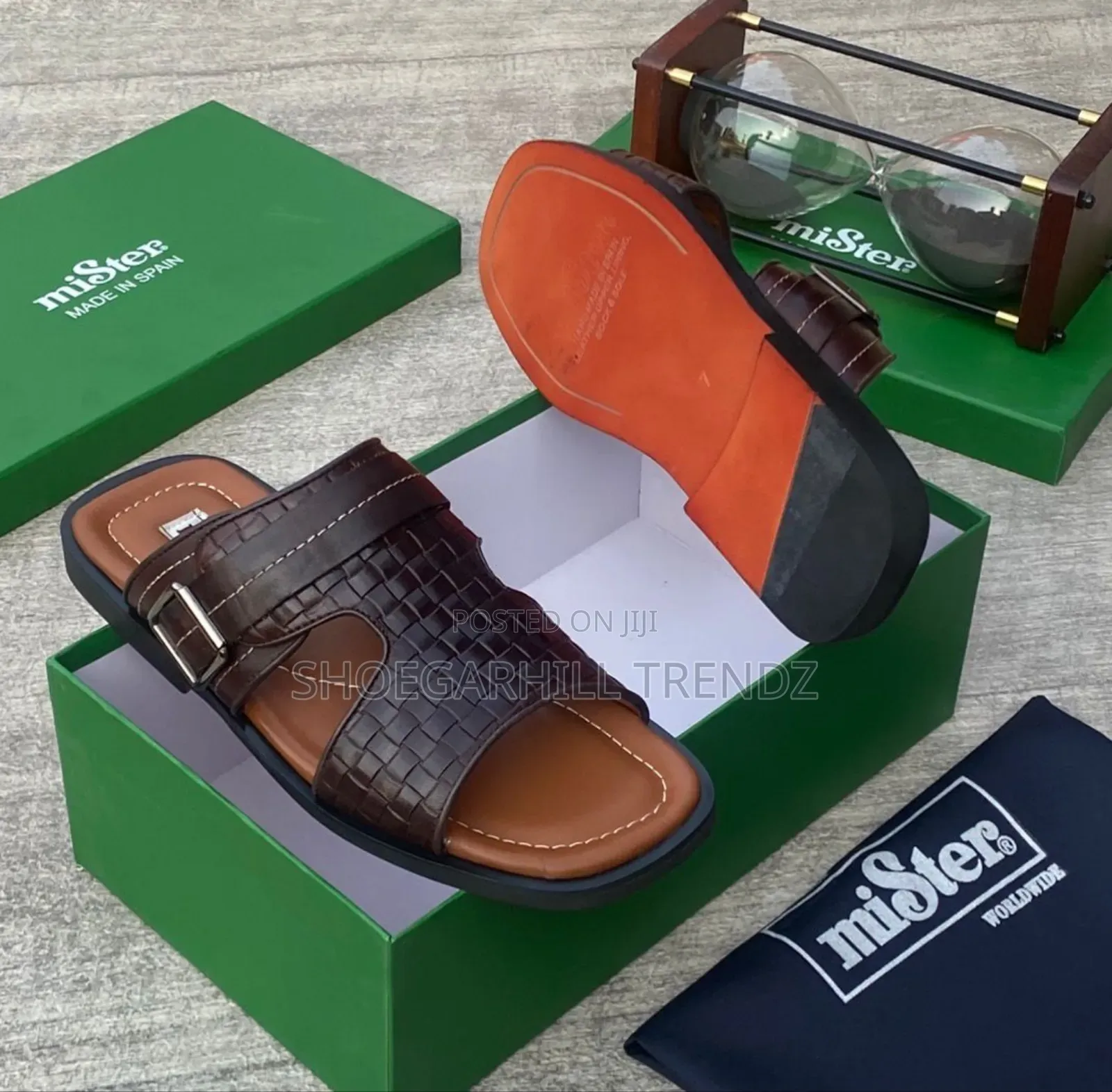 Quality Men's Mister Leather Palm Slippers