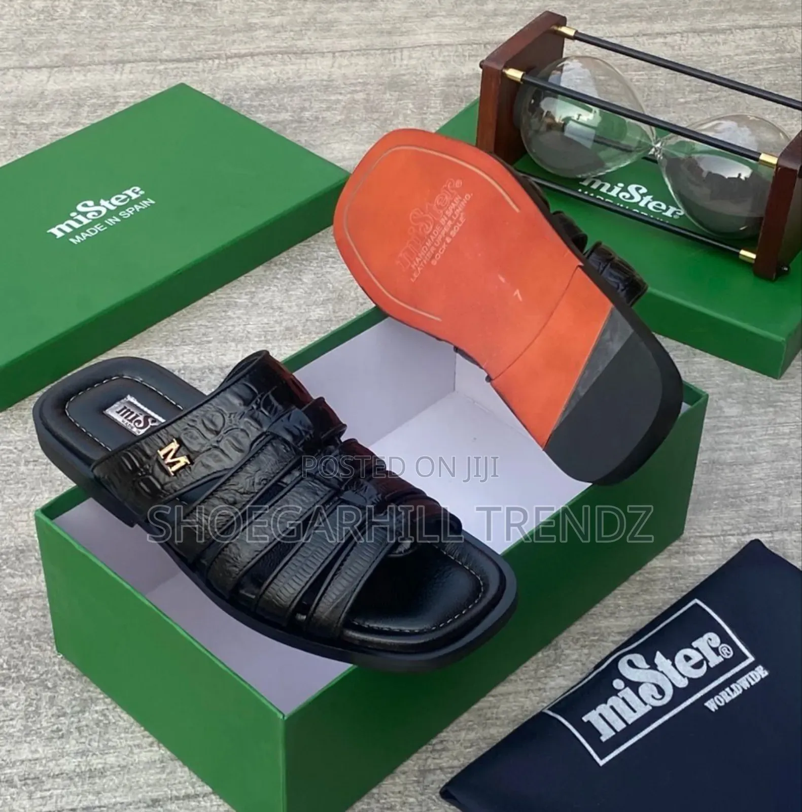 Quality Men's Mister Leather Palm Slippers