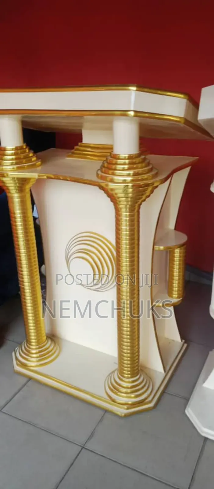 Church Podium With Two Pillar Support