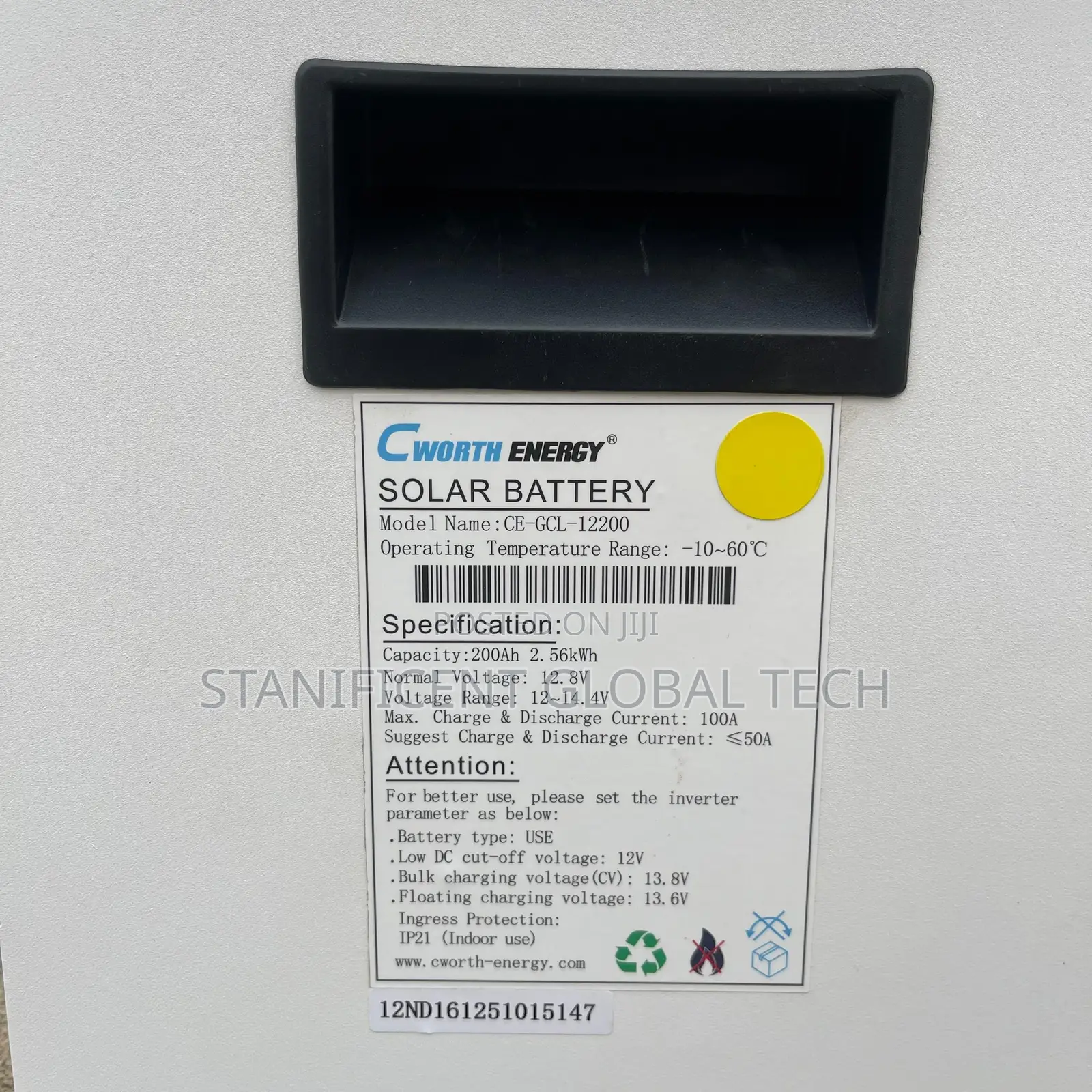 Cworth Energy 12v/200ah/2.56kwh Lithium Battery