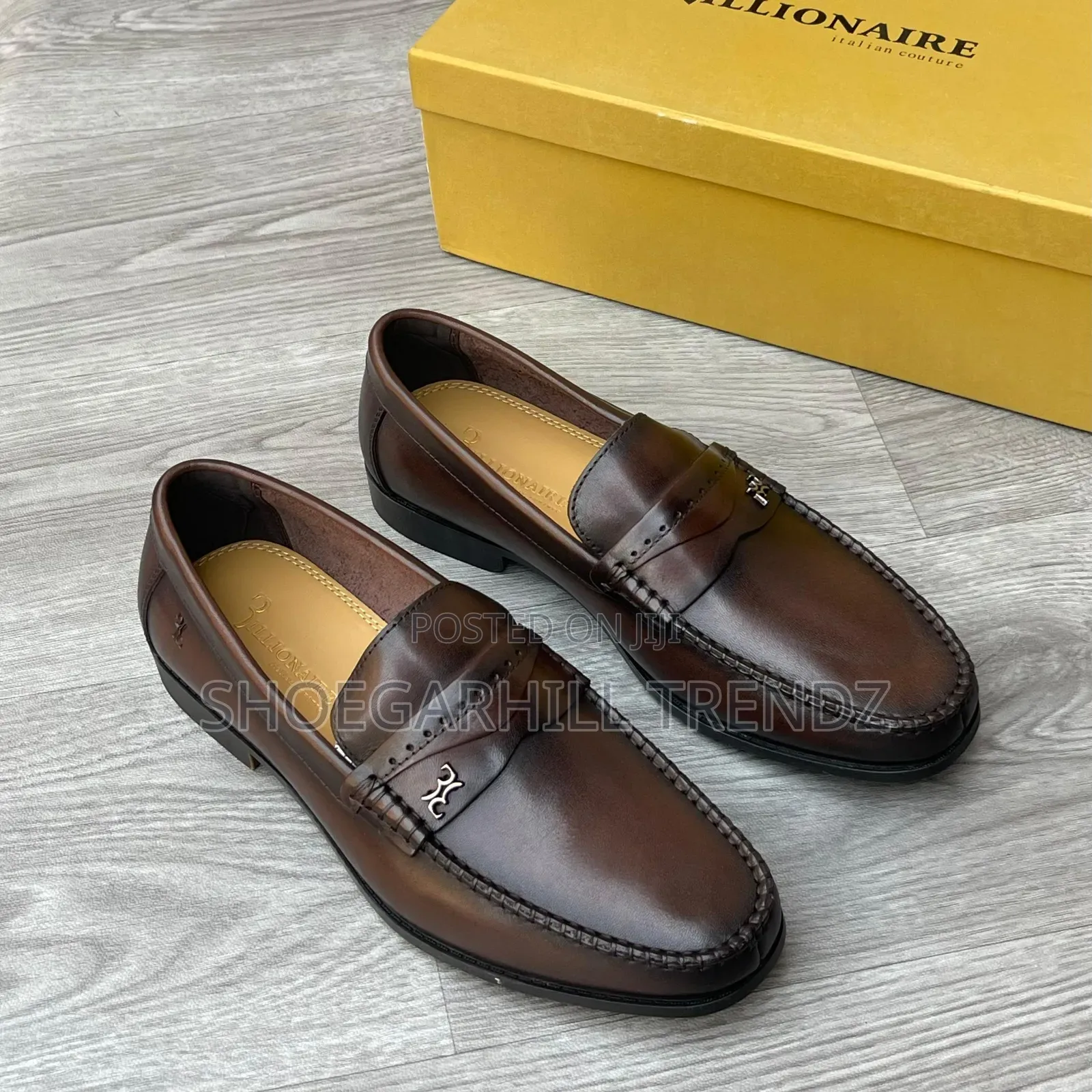 Billonaire Men's Leather Loafers Shoes
