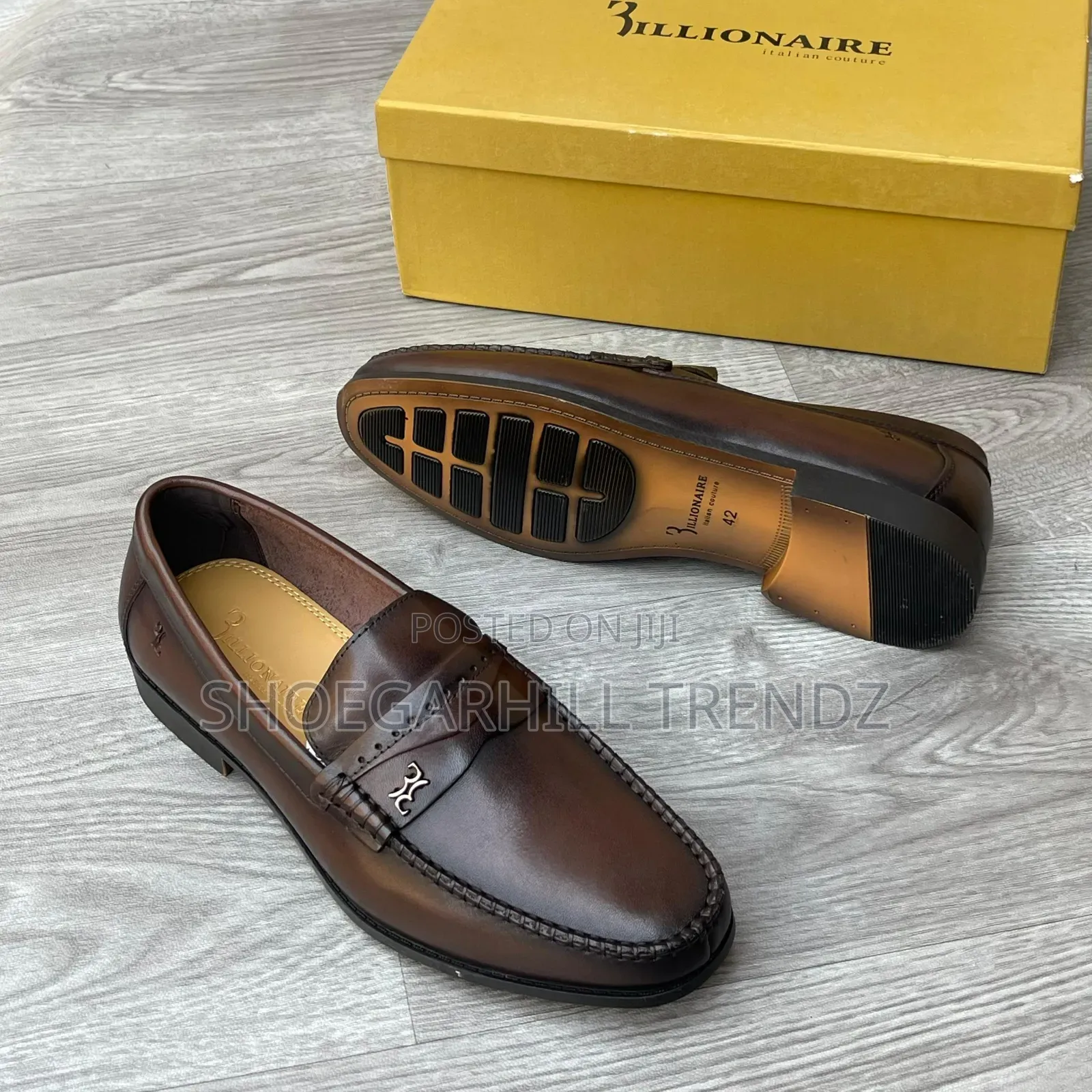 Billonaire Men's Leather Loafers Shoes