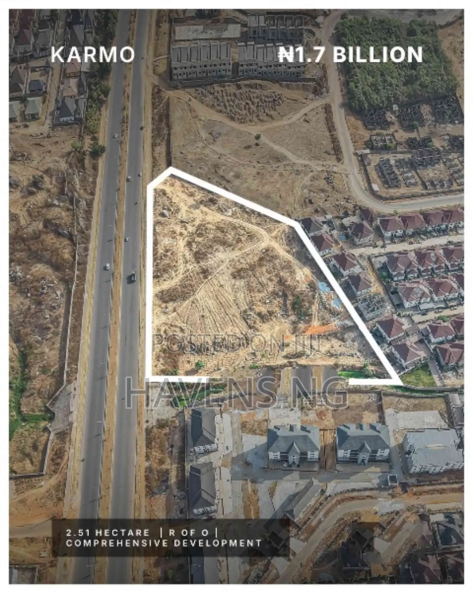 Karmo • 2.51 Hectares (25,100 Sqm) • ₦1.7 Billion • Rofo