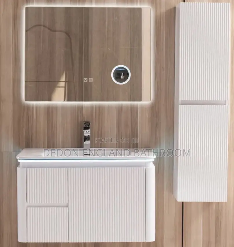 England Standard Luxury Cabinet Basin With Led Mirror and Shelf