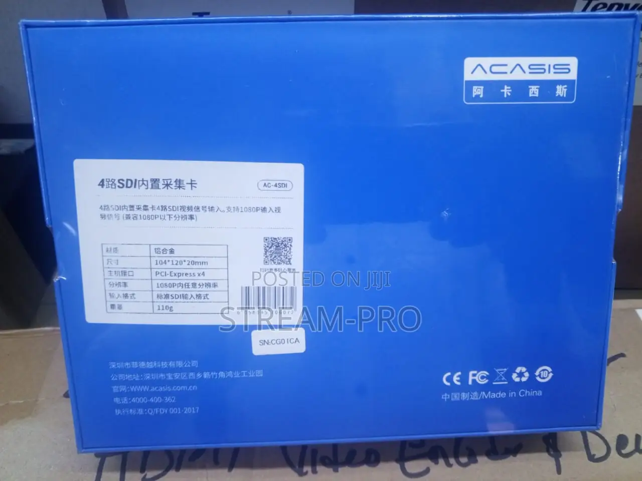 Acasis 4 Sdi Input 1080p 60fps 4 Channel Pcie Video Capture Card