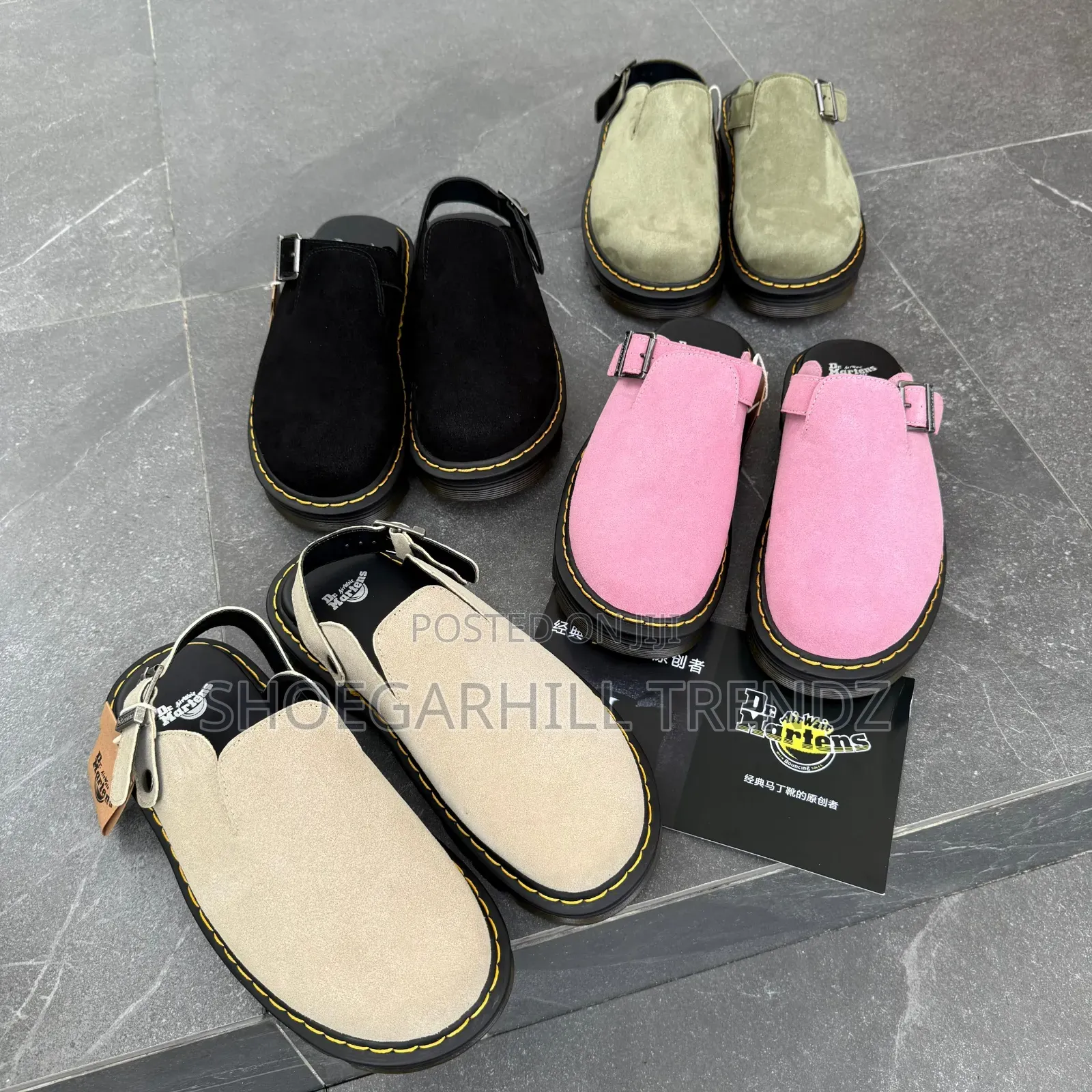 Dr Martens Carlson Suede Clog Sandals