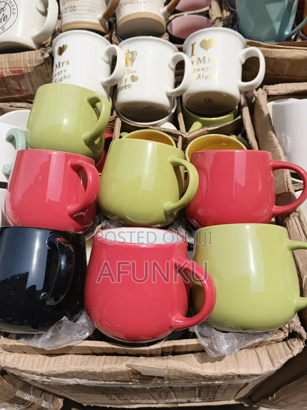 Glass Mug Inside Color 48pcs in a Pack