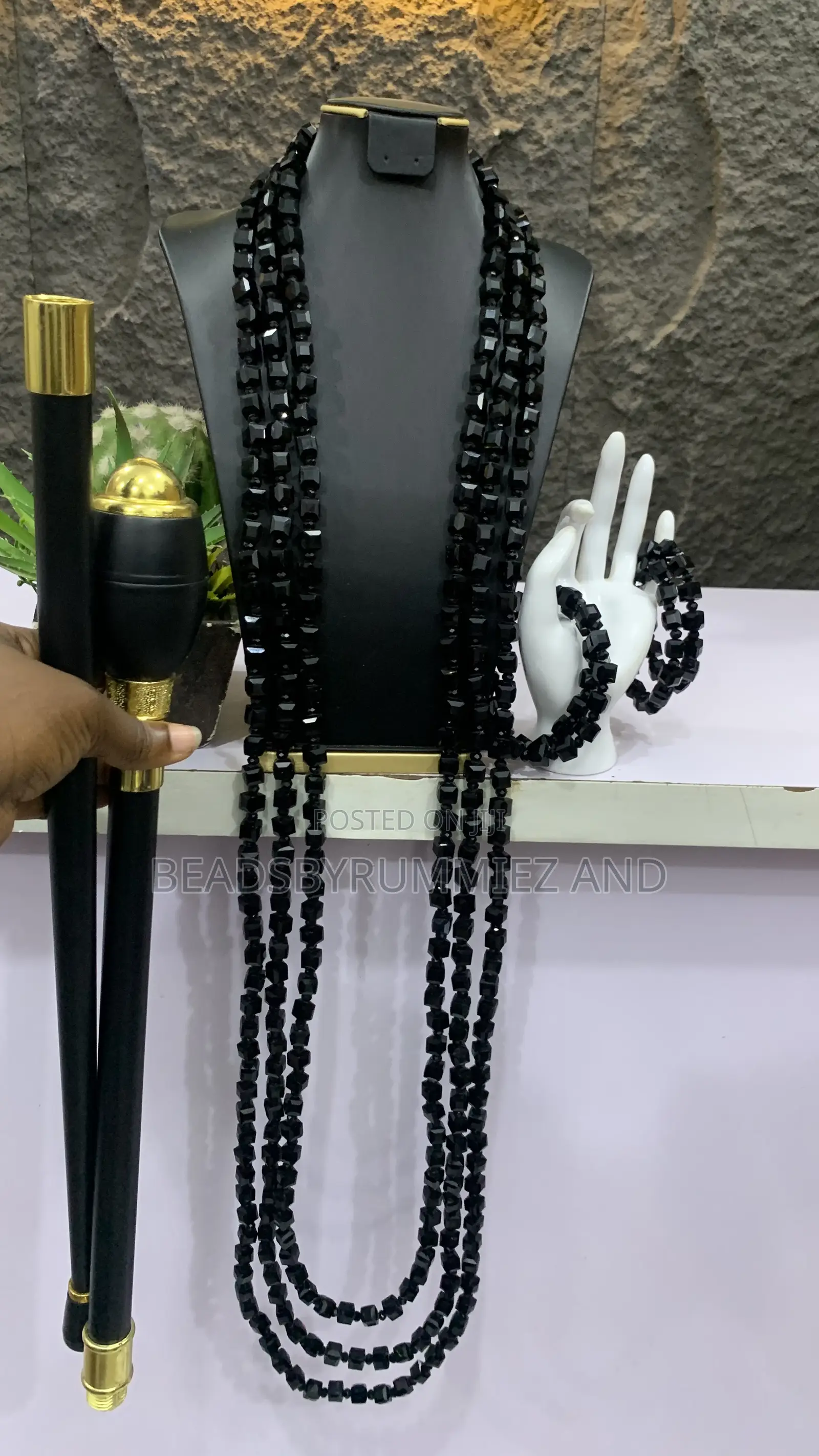 Black Agbada Bead