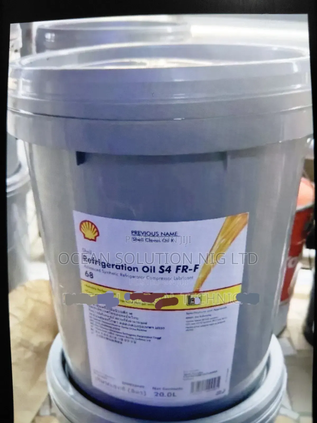 20l Pail of Shell Refrigeration Oil S4 Fr-F 68