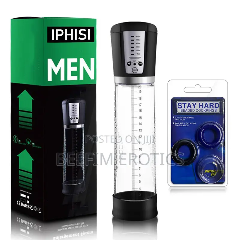 Penis Pump Vacuum Suction Enlargement Cock Erection With Penis Ring
