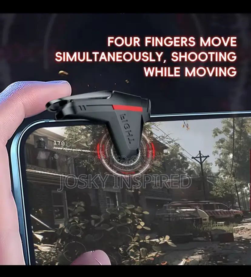 Dy05 Mobile Phone Trigger Shooting Controller+1 Pair Free Thumb Sleeve