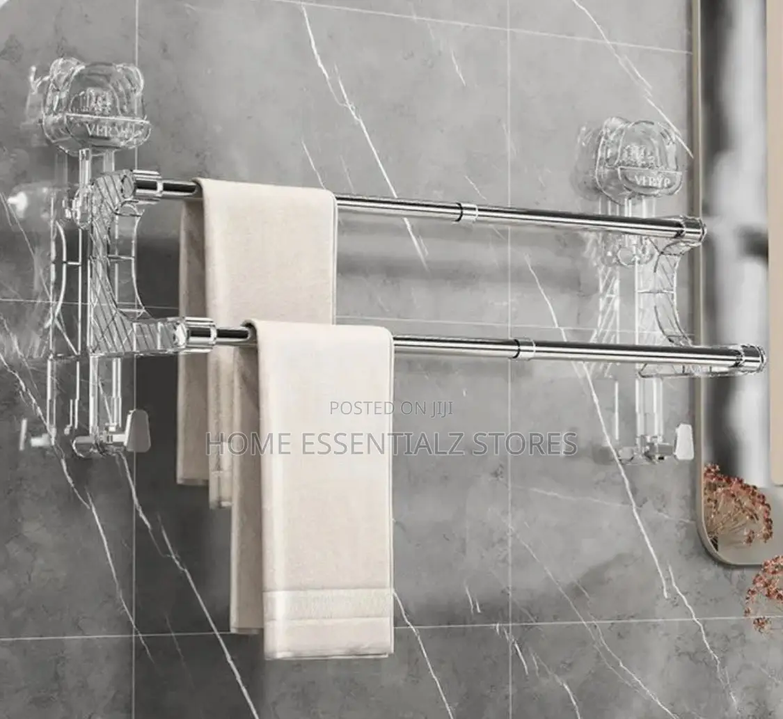 Art Deco Stainless Steel Towel Rack - Bathroom Towel Hanger