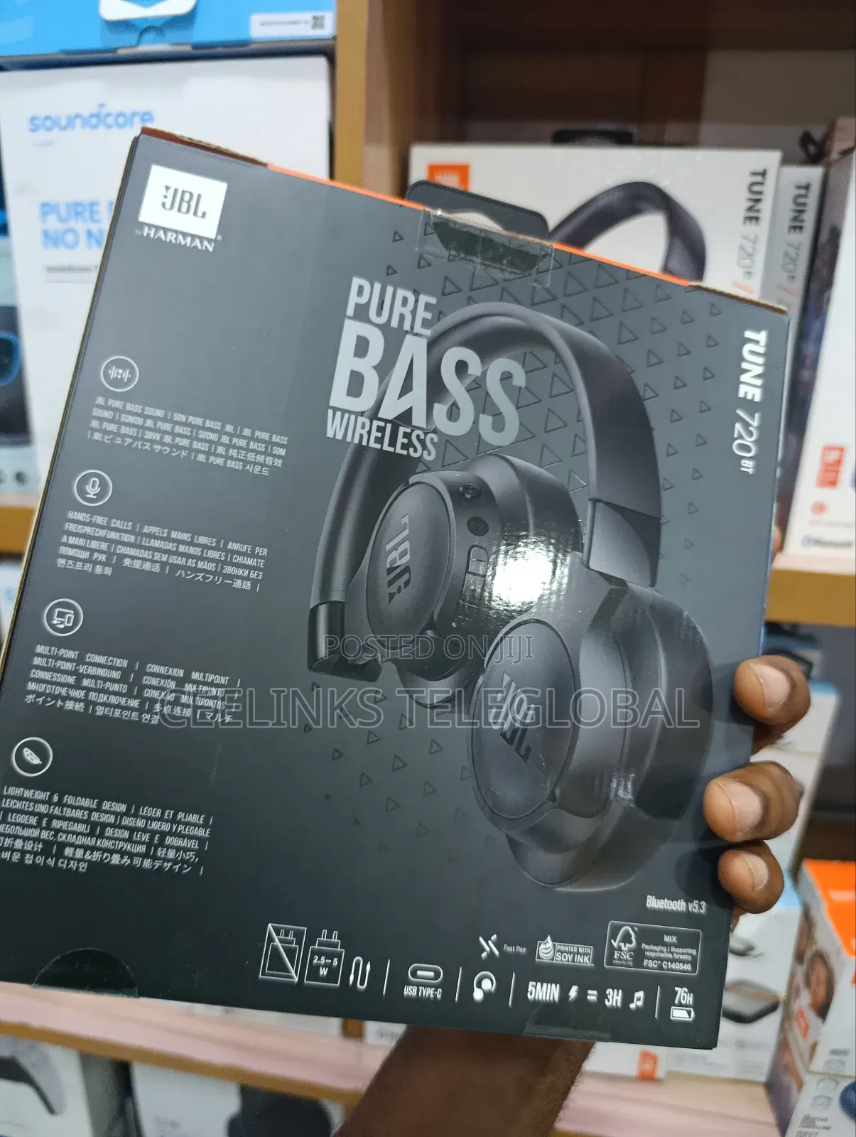 New Jbl Tune 720 Wireless Headset