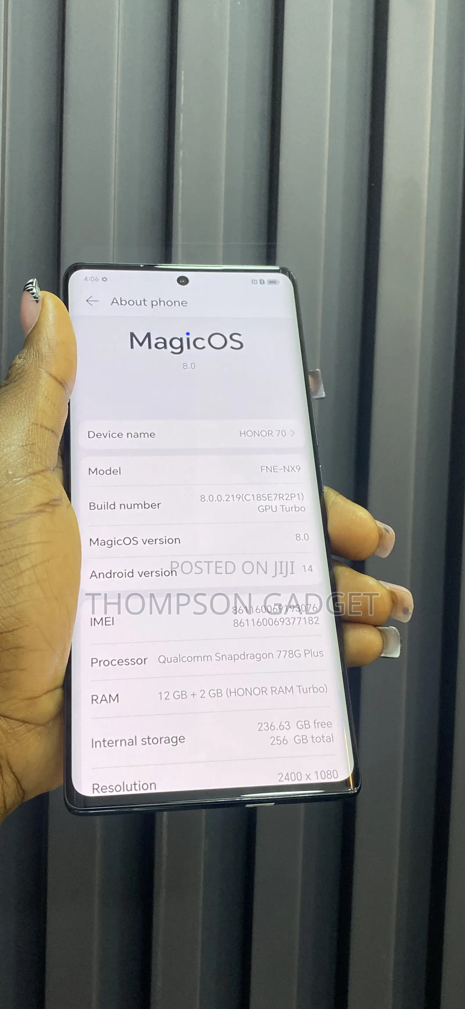 Honor 70 256 GB Black