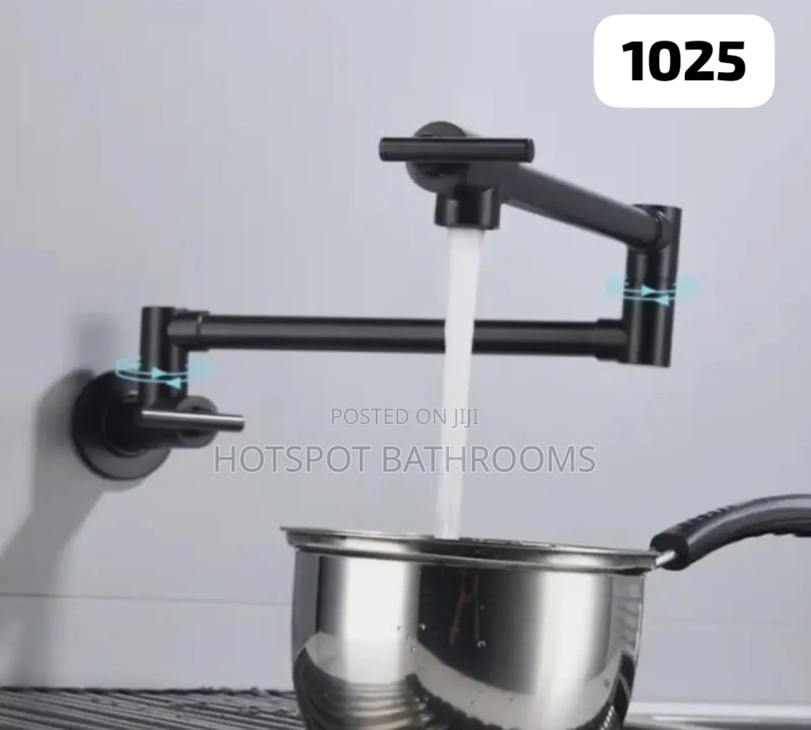 360° Rotating Wall Mounted Pot Filler Tap