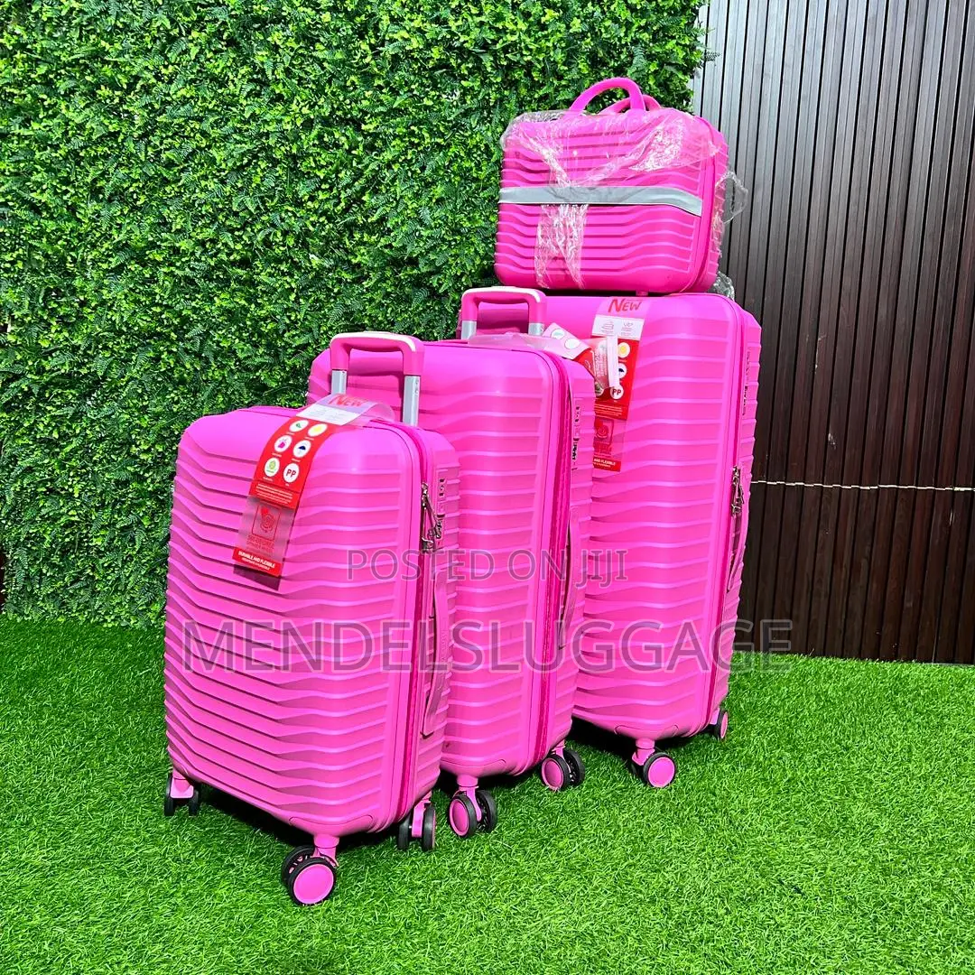 Title: 3-Piece Pink Hard Shell Travel Suitcase Luggage Set