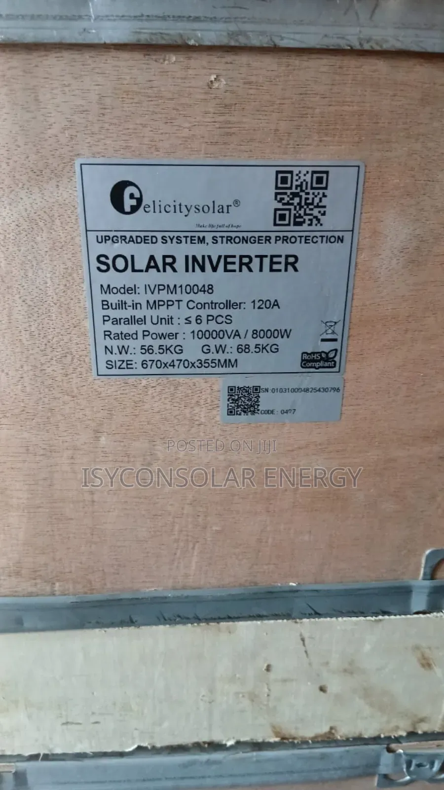 10kva 48v Felicity Hybrid Inverter