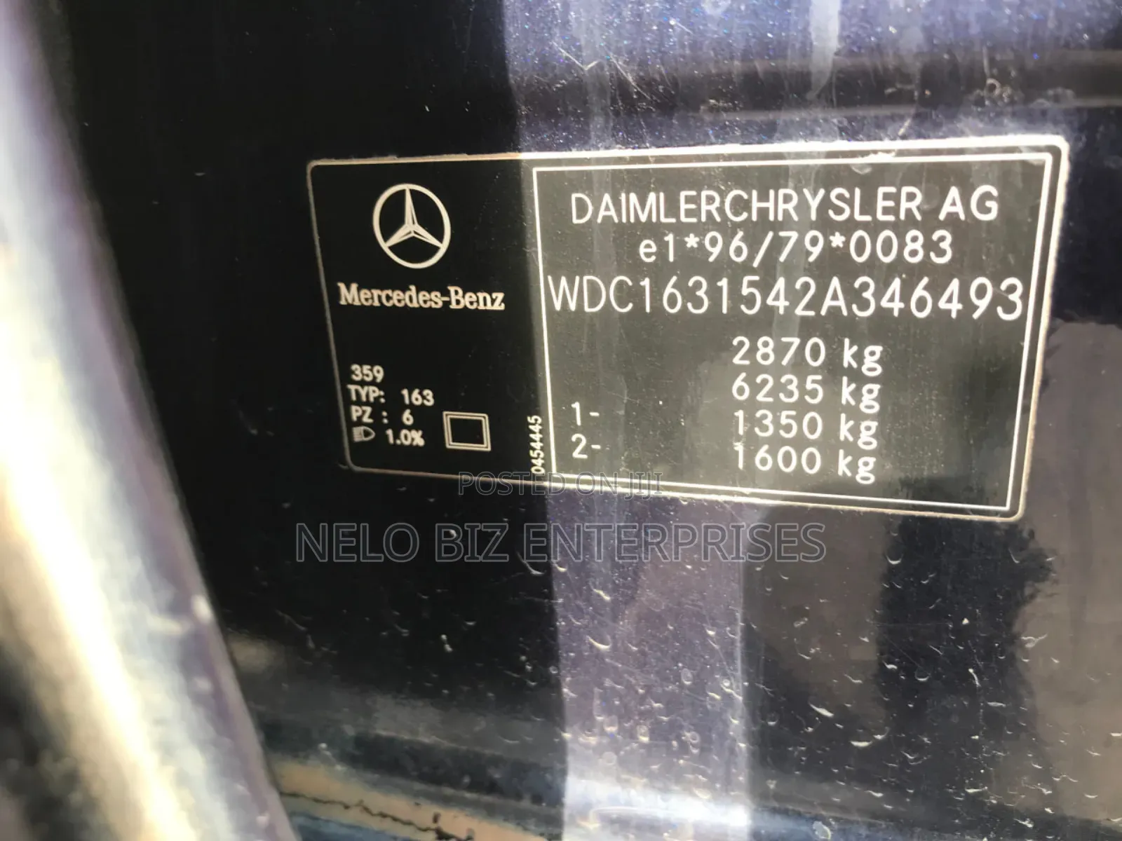 Mercedes-Benz M Class ML 320 2002 Blue