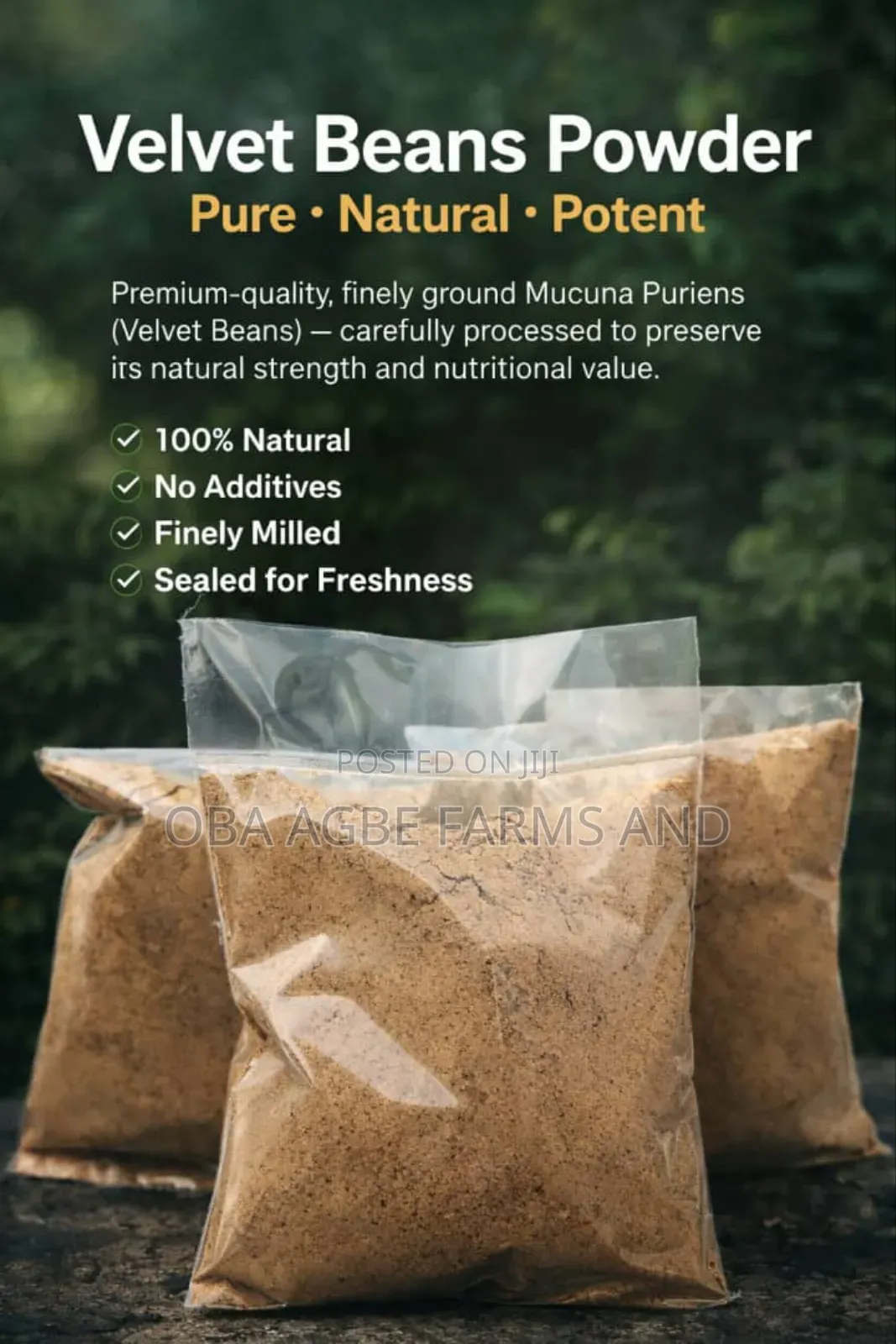 Mucuna Purines Powder Aka Velvet Beans 1kg