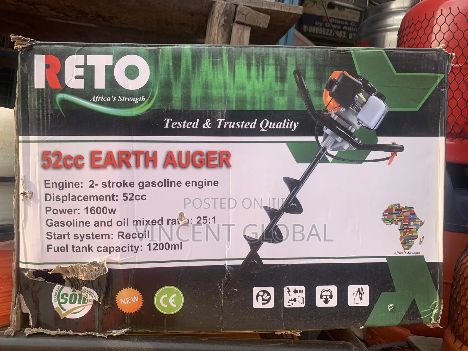 Reto 2 Stroke Earth Auger 520cc