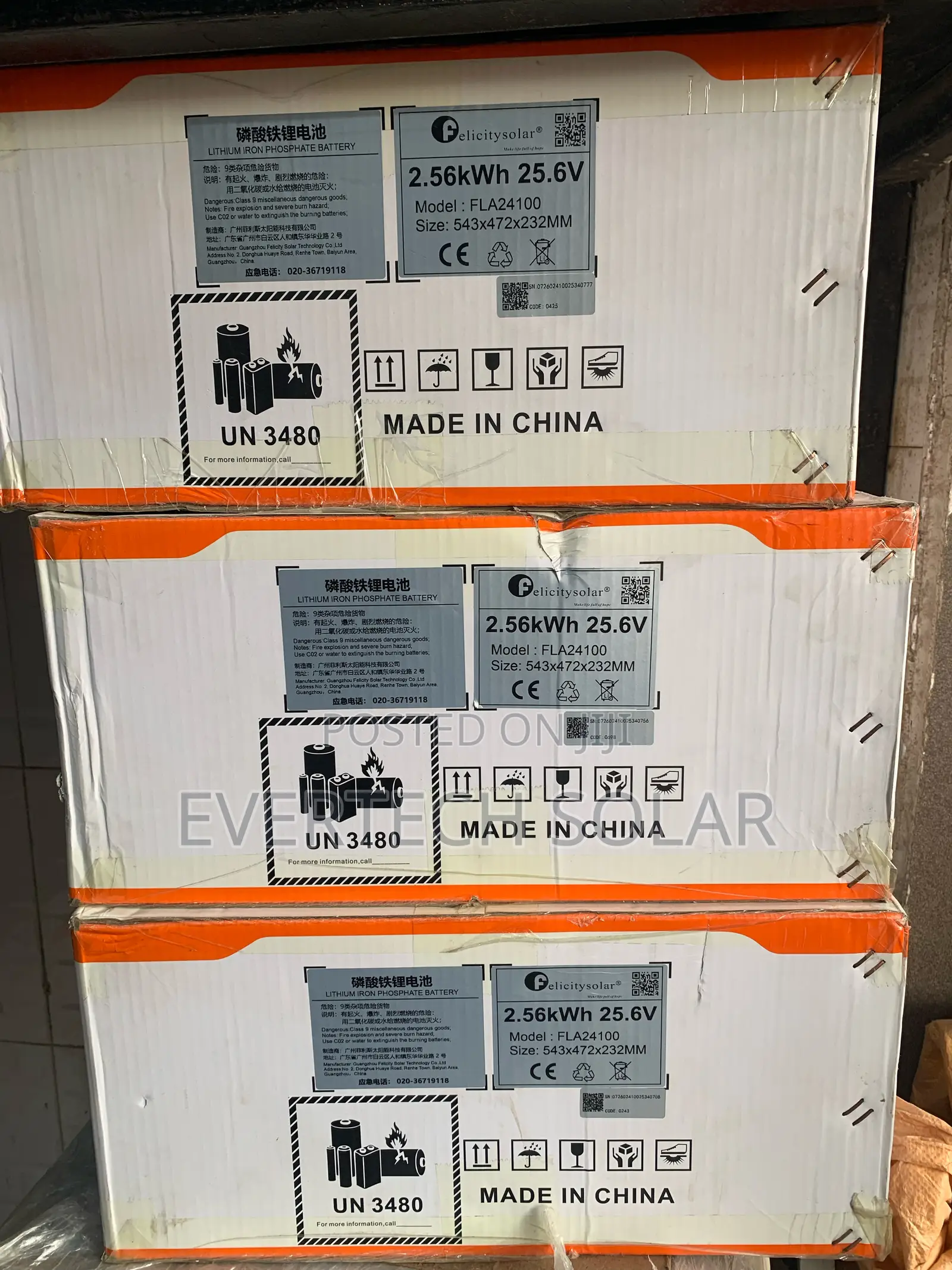 2.5kwhs 24v Felicity Lithium Battery Fla Series