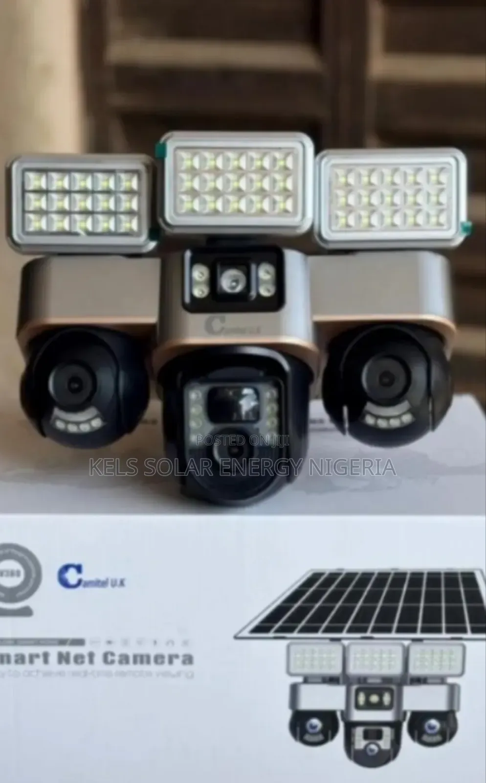 Camitel U.K Triple-lens Solar Smart Cctv Camera + Floodlight