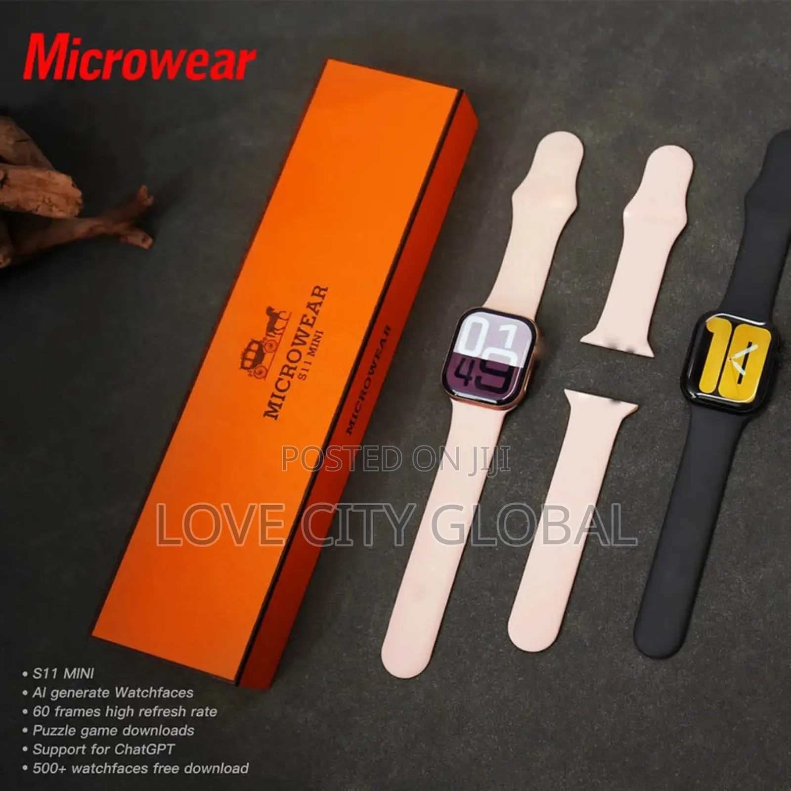 Microwear Watch 11 Mini Smart Watch Hd Amoled Bt Call Ai Chatgpt Track
