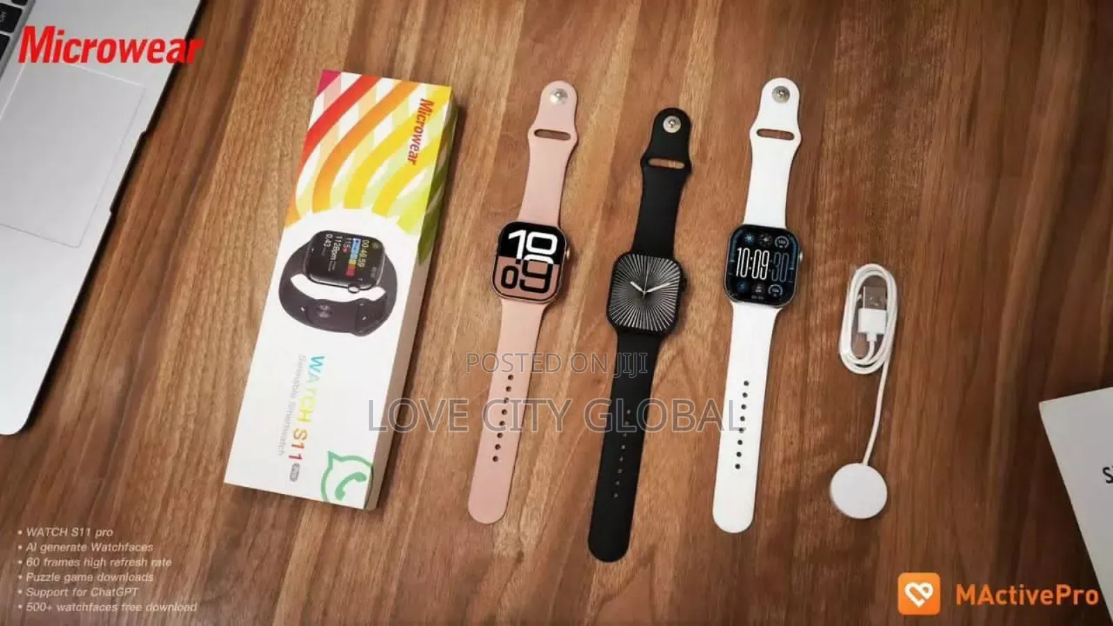 Microwear Watch S11 Pro Swimable Smart Watch Amoled Bt Call Ai Chatgpt