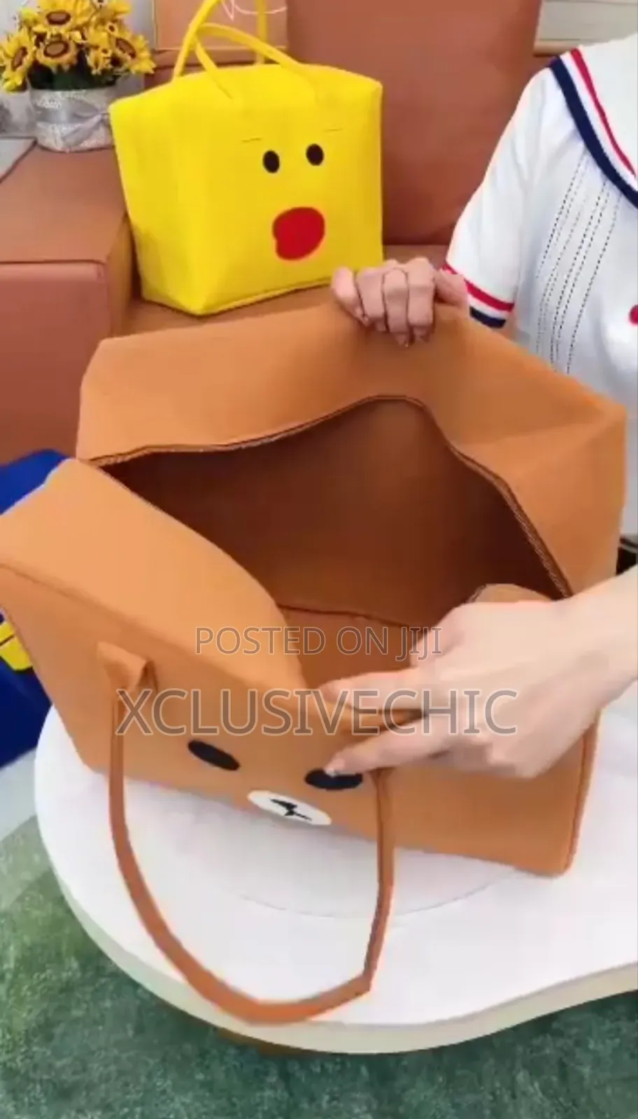 Large Capacity Travel Bag With Handle Zipper Storage Travel Bag
