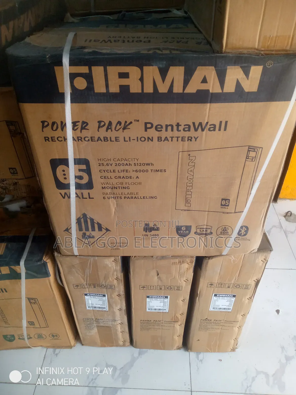 Firman 5kwh Lithium Battery 25.6v (200a.
