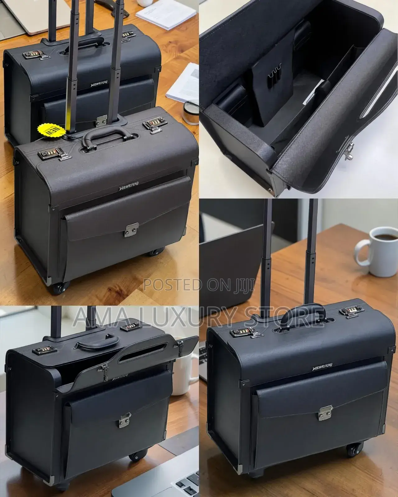 Leaves King Luxury Designer Pilot Briefcase