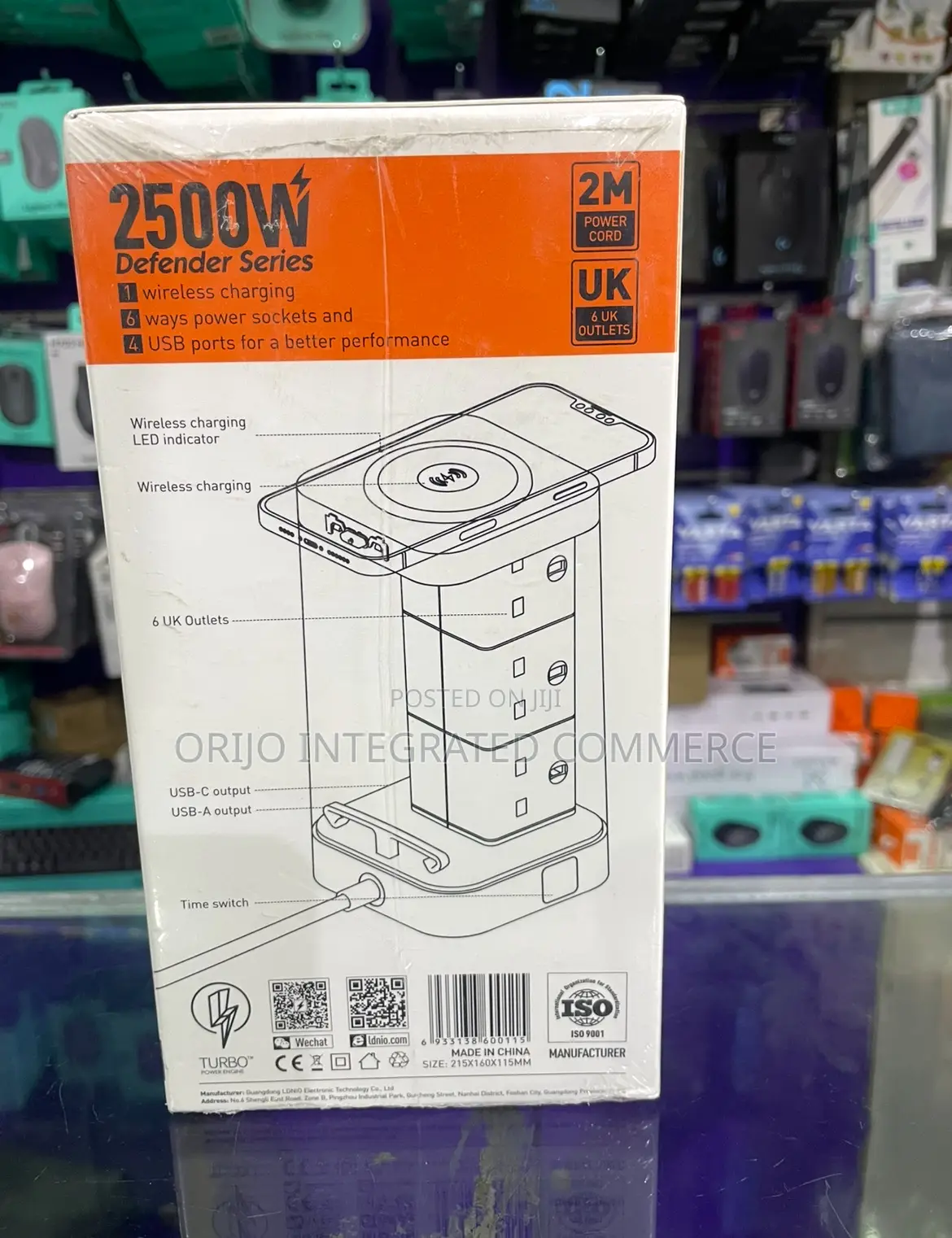Ldnio Skw6457 2500w Power Strip Tower With 2m Cable