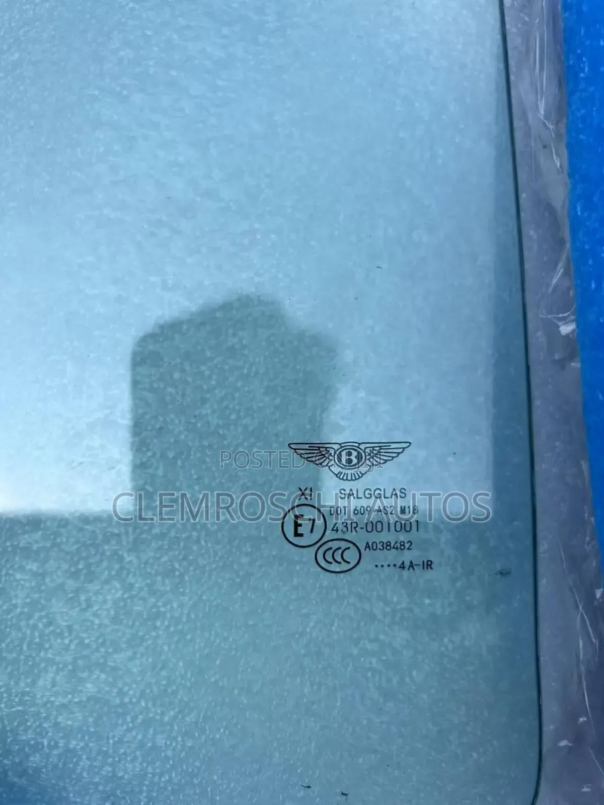 High Quality Certified Side Door Glass Bentley Continental Gt 2018