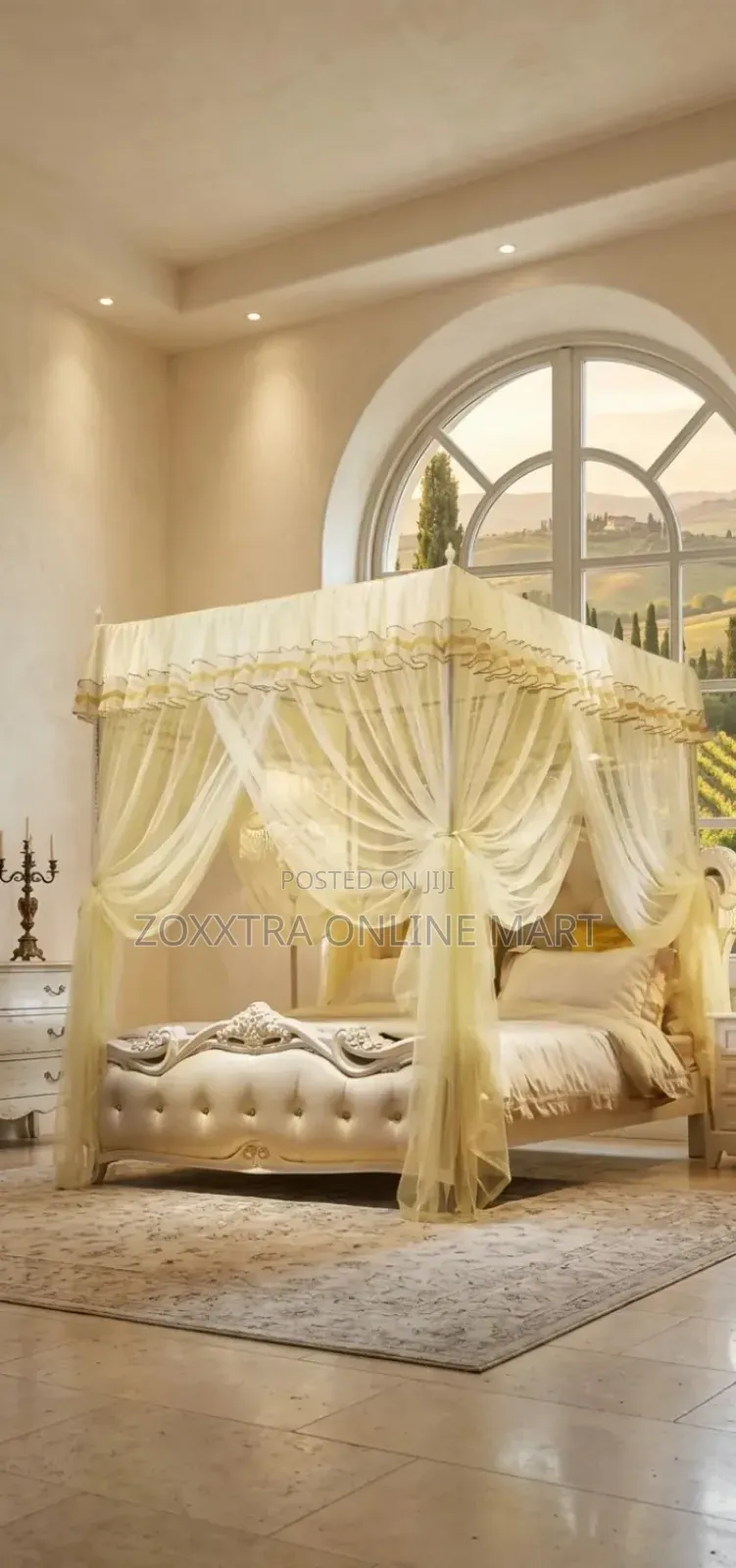 Royal Mosquito Net With Poles For 6by6 And 7by7 Beds