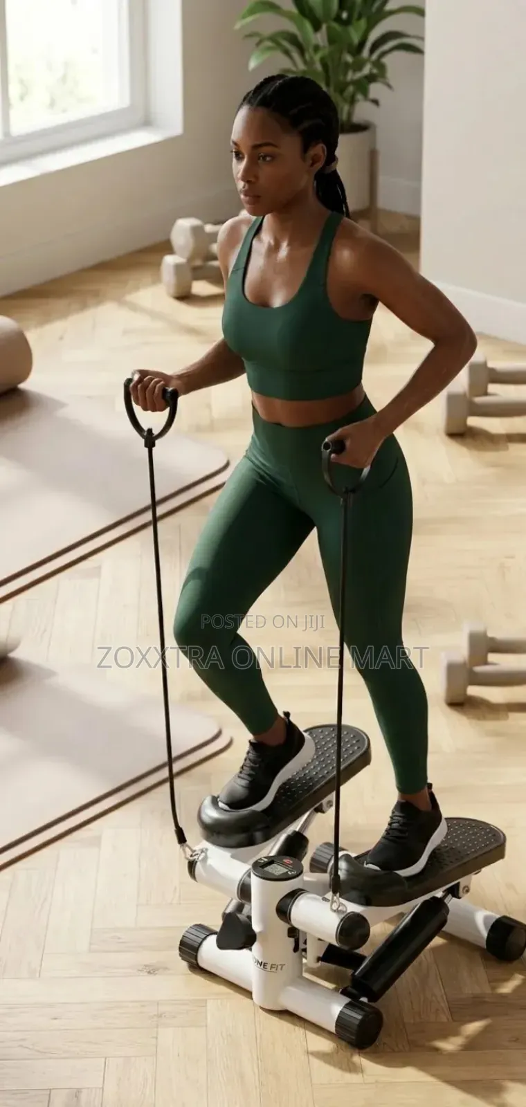 Mini Stepper With Bands Exercise Machine