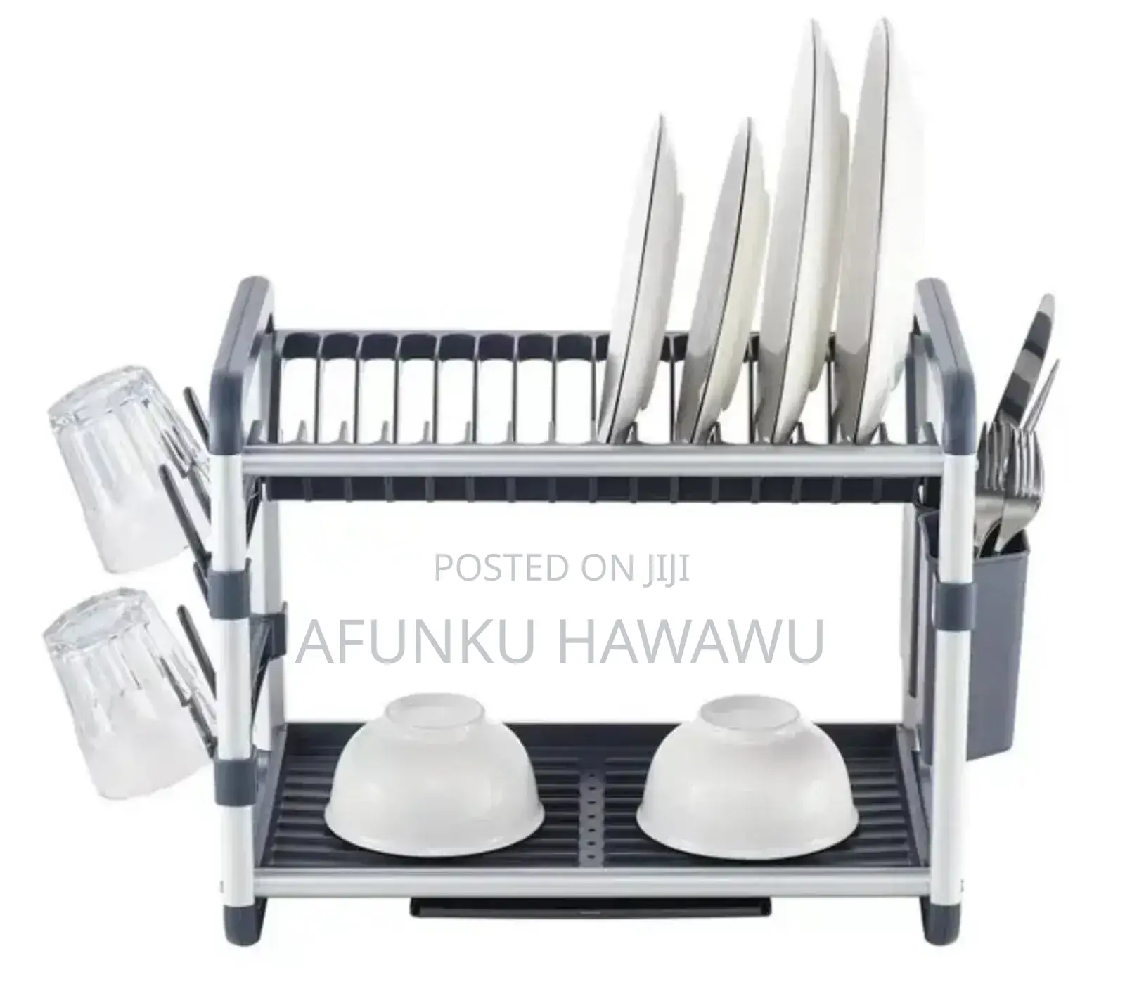 Aluminum Rust Free Quality Gold/Silver 2 Tier Dish Rack