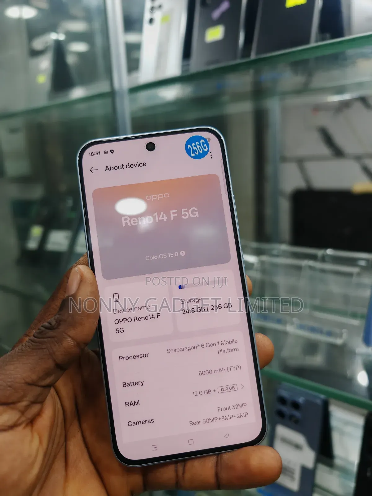 Oppo Reno14 F 256 GB Blue