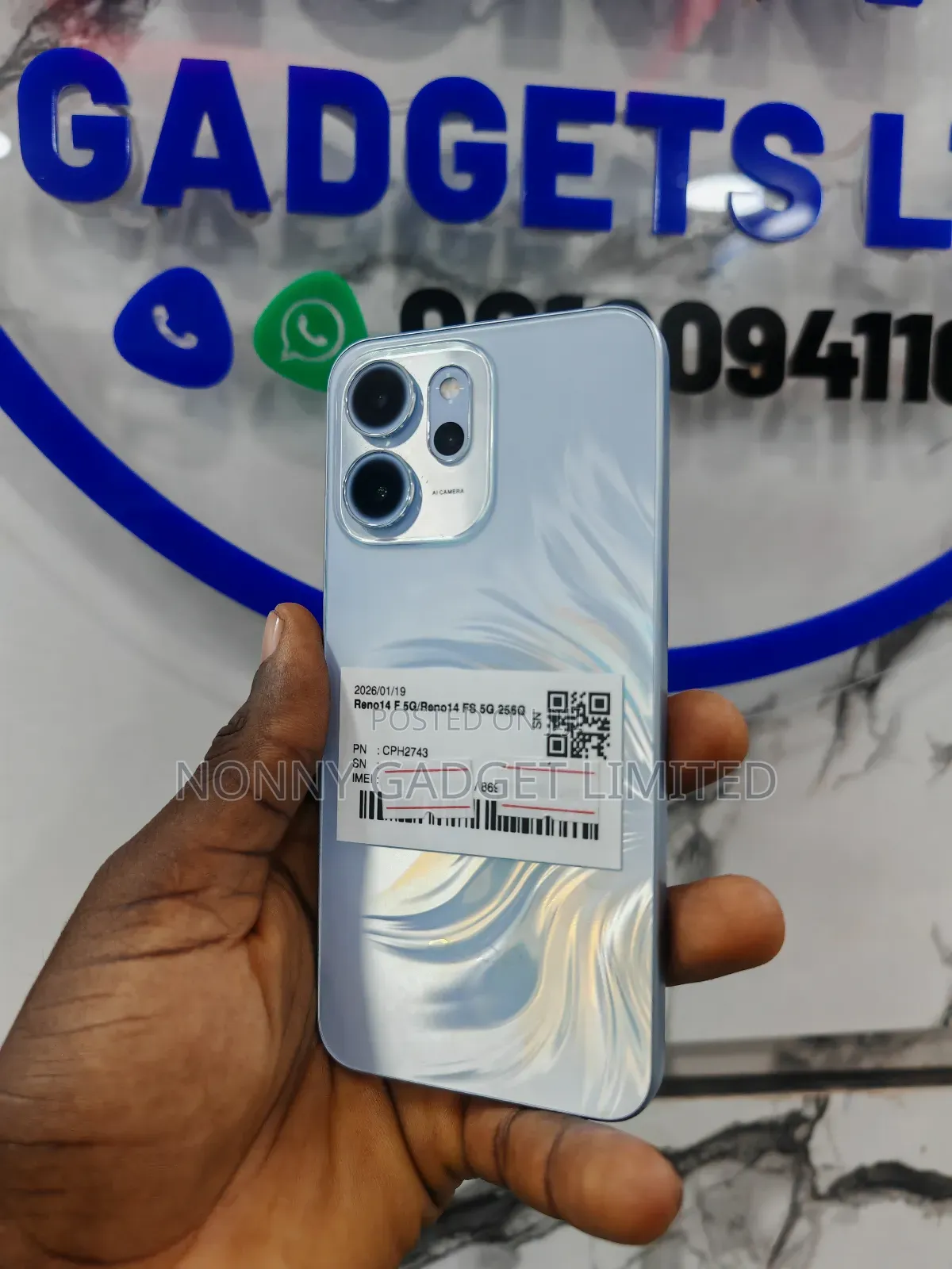 Oppo Reno14 F 256 GB Blue