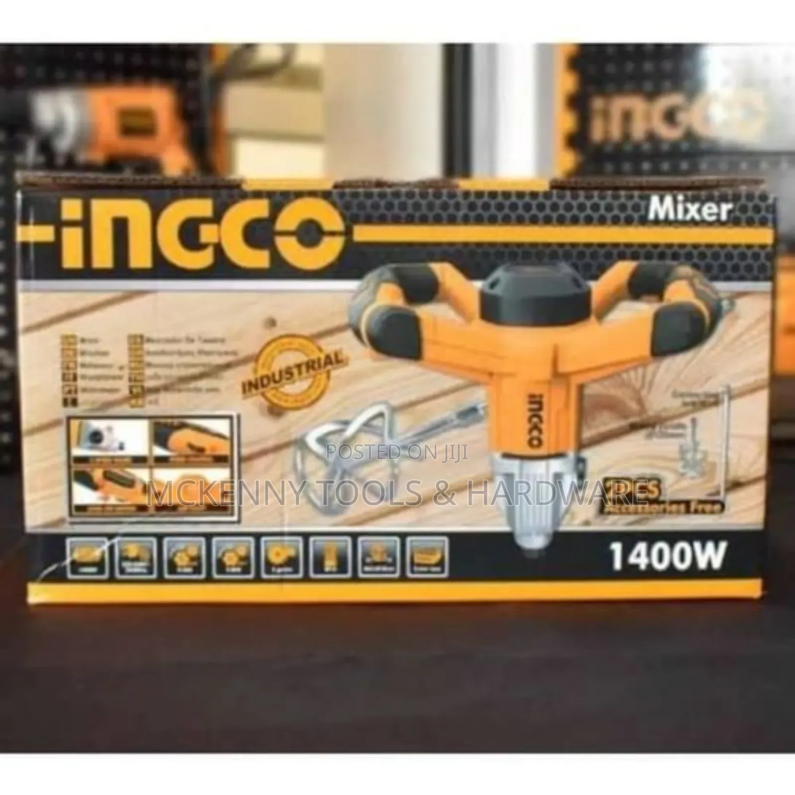 Ingco Industrial Paint Chemical Cement Mixer 1400w Machine