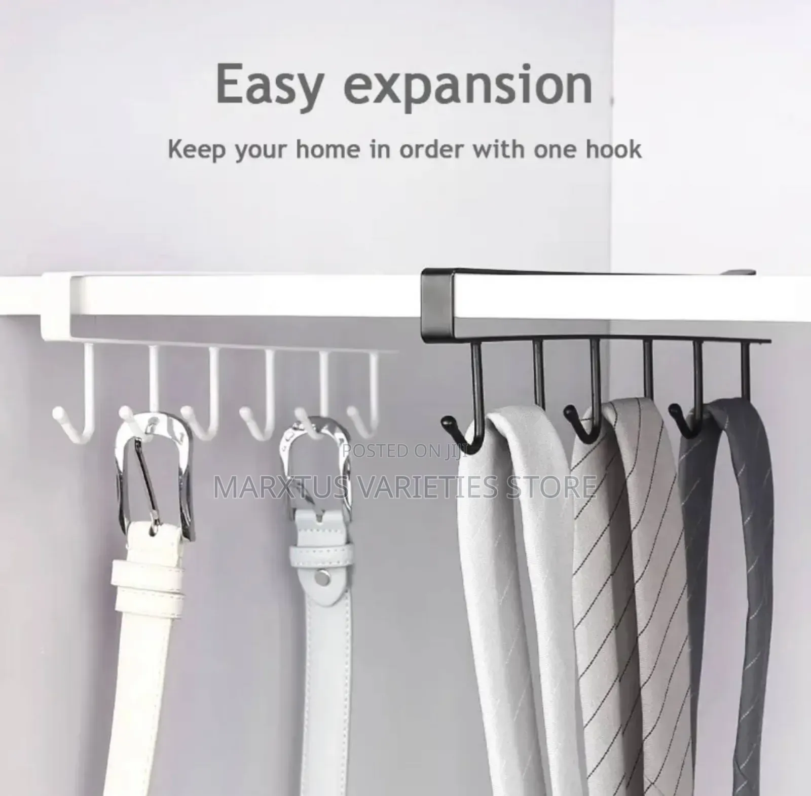 6-Slot Multifunctional Steel Cabinet Hook (Storage Hanger)